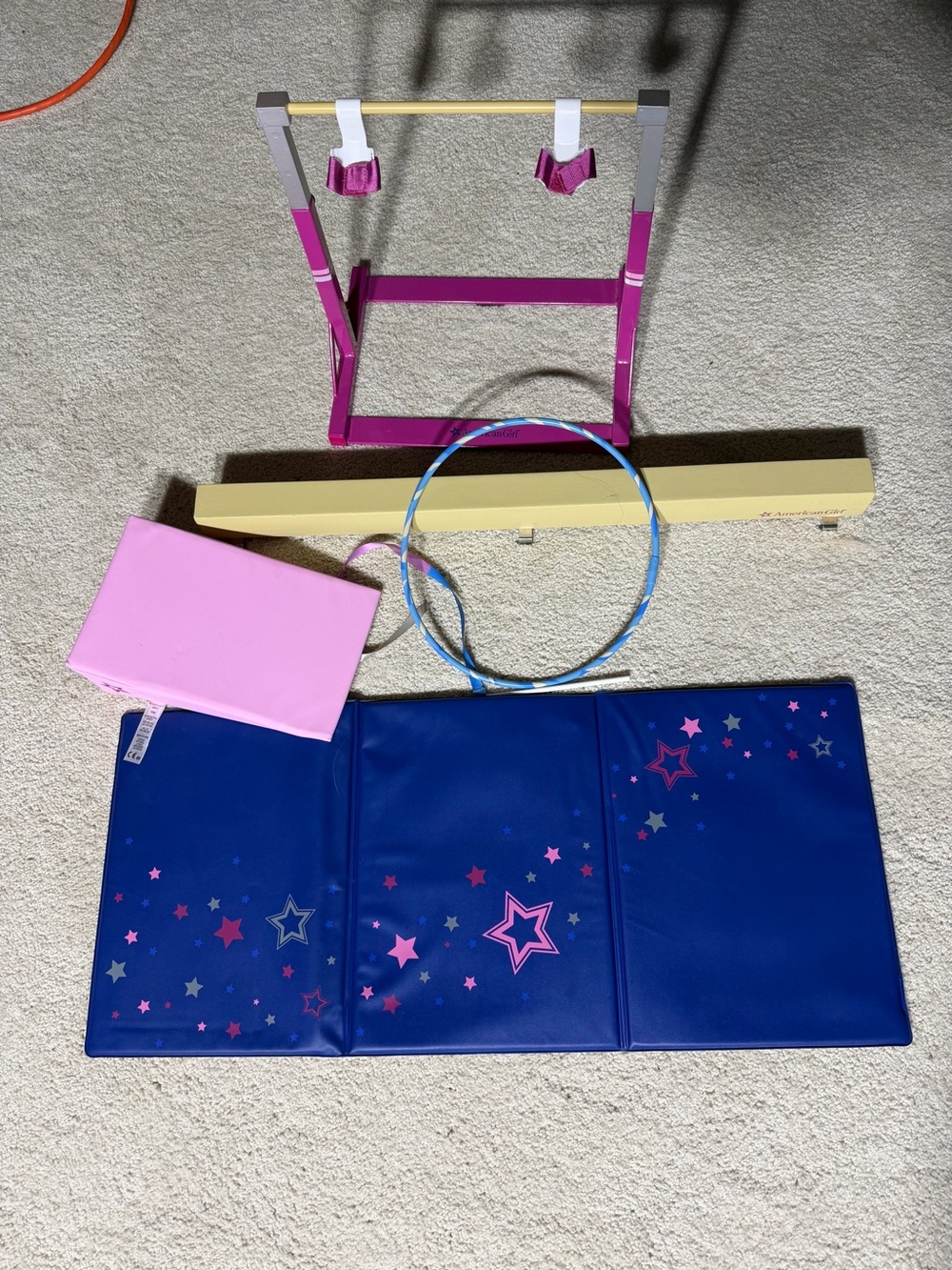 American Girl retired gymnastics set